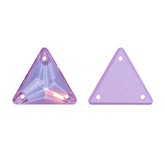 Lavender AM Triangle Shape High Quality Glass Sew-on Rhinestones WholesaleRhinestone